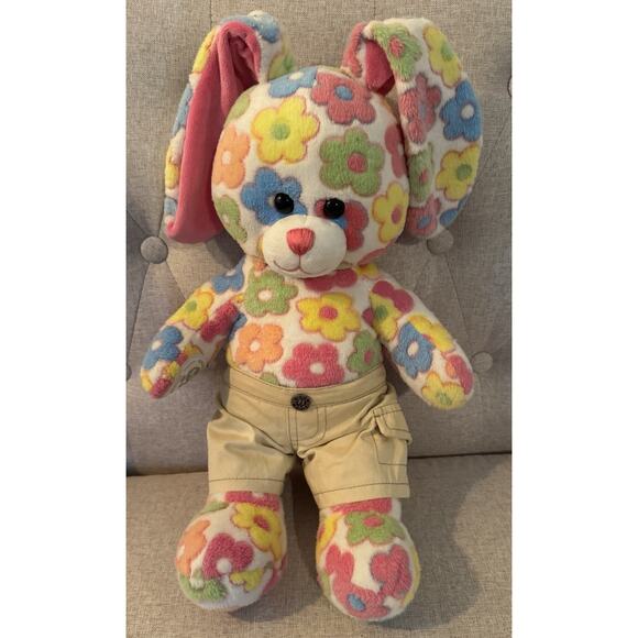 BUILD A BEAR Bunny Rabbit Flowers Plush Retired 25th Anniversary Celebrations - Picture 1 of 5